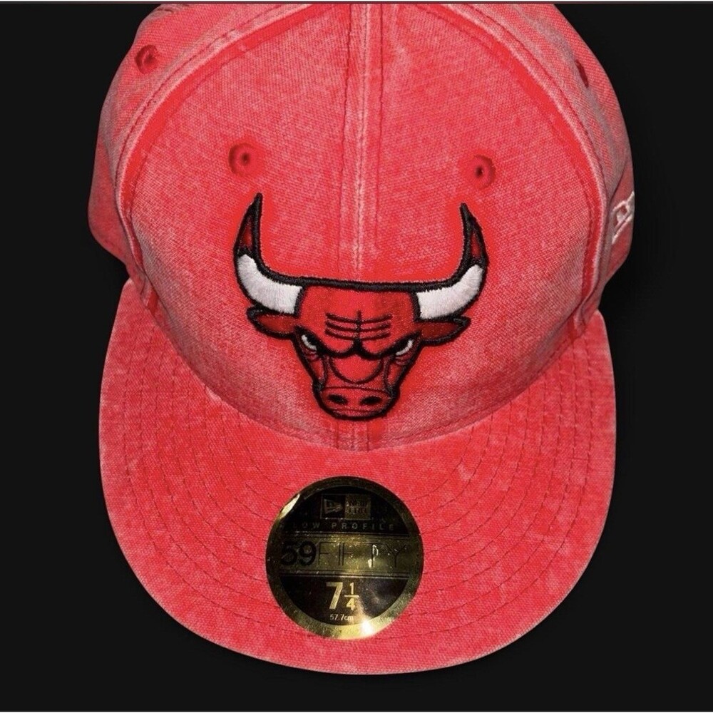 Red 90s Vintage Wash Chicago Bulls New Era Cap